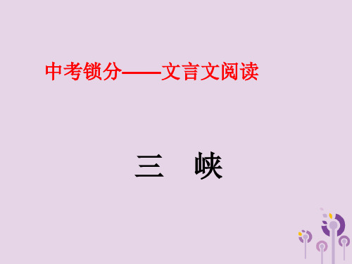 中考语文锁分二轮复习文言文阅读三峡课件北师大版