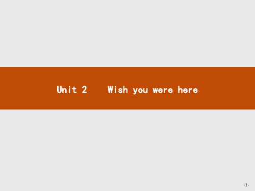 【最新】高中英语译林版必修2课件：Unit+2+Wish+you+were+here+2.1