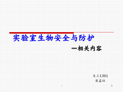 实验室生物安全PPT课件