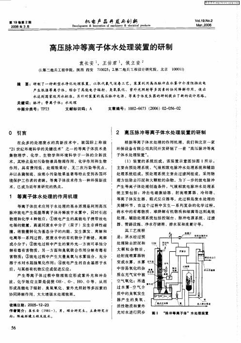 高压脉冲等离子体水处理装置的研制