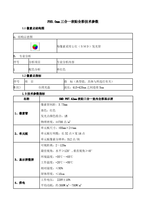 LED 3.75mm表贴三合一技术参数doc