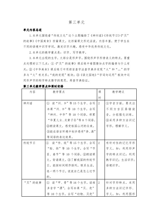 2020年部编版二年级语文下册第三单元教案(优质)