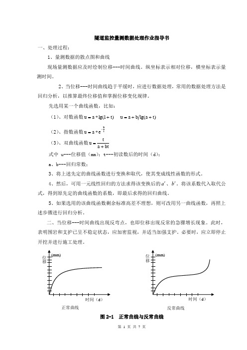 隧道监控量测数据处理作业指导书