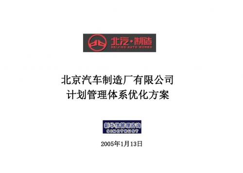 北汽计划管理体系优化方案-final新华信.