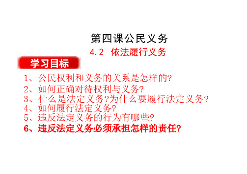 4.2 依法履行义务 课件(21张PPT)-2023-2024学年统编版道德与法治八年级下册