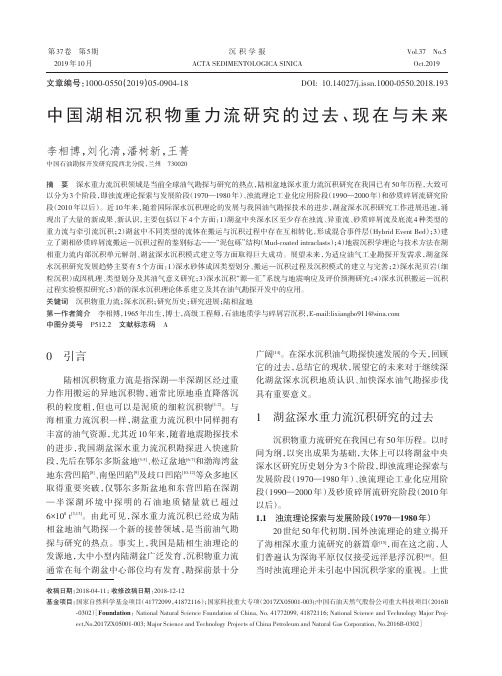 中国湖相沉积物重力流研究的过去、现在与未来