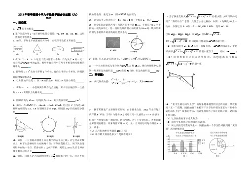 2013年春季雅畈中学九年级数学综合训练题六