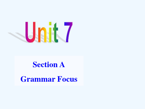 九年级Unit7Grammar Focus