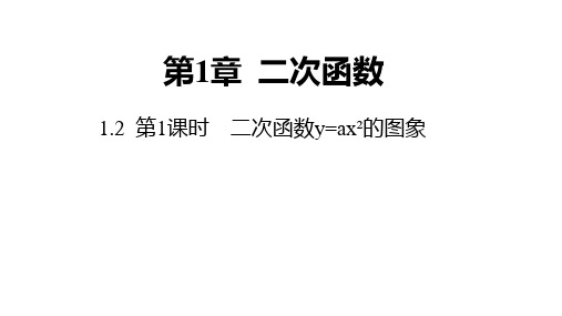 二次函数图象 浙教版九年级数学上册课件(共16张PPT)