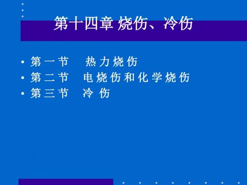 烧伤、冷伤幻灯PPT课件