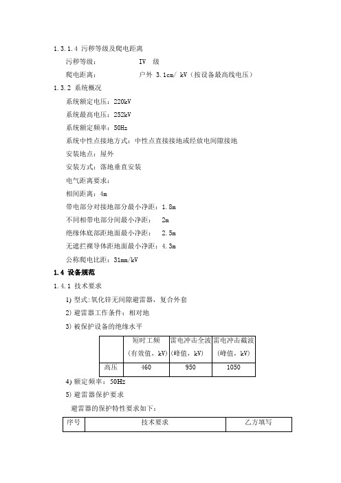 220kV_氧化锌避雷器