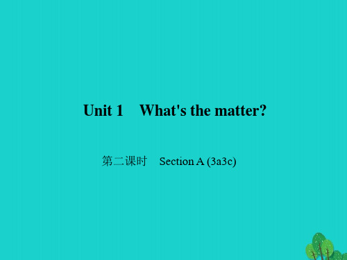 上甘岭区第八中学八年级英语下册 Unit 1 What's the matter第二课时 Secti