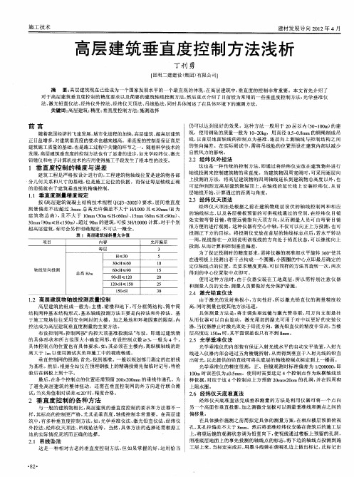 高层建筑垂直度控制方法浅析