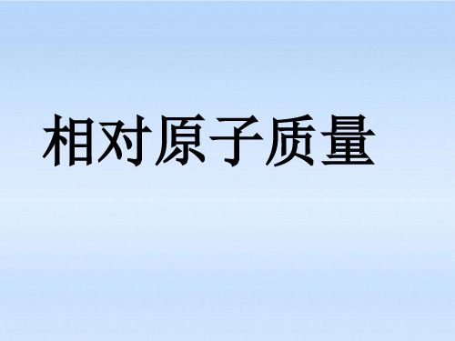 初中化学《相对原子质量》公开课优秀课件