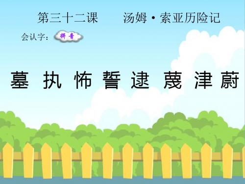 最新语文S版四年级语文下册32 汤姆·索亚历险记_生字词学习(会认字、会写字)生字精品课件(模板)