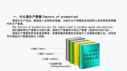 微观经济学第八章分配理论