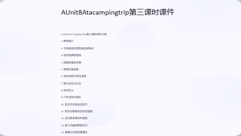 AUnit8Atacampingtrip第三课时课件