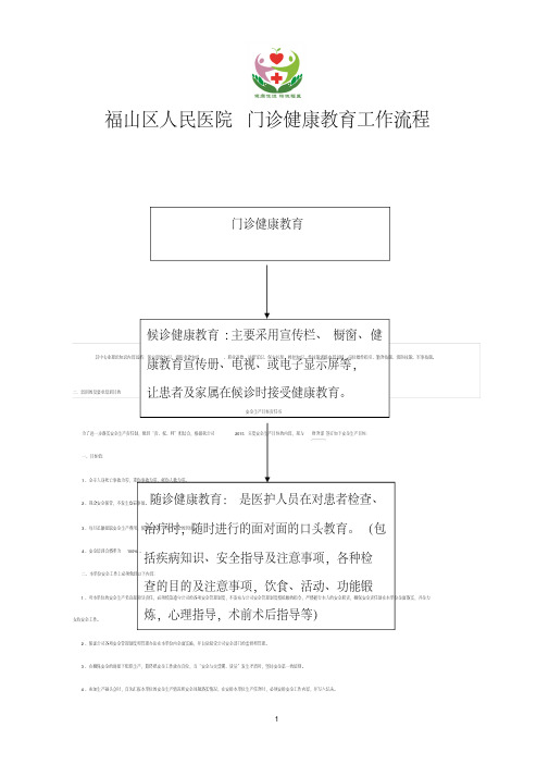 门诊健康教育工作流程图