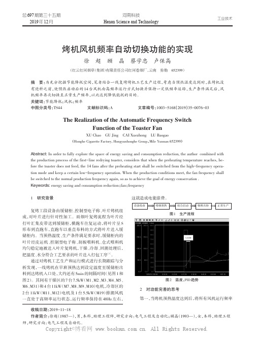 烤机风机频率自动切换功能的实现