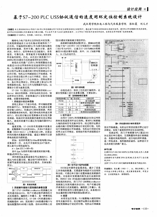 基于S7-200PLCUSS协议通信的速度闭环定位控制系统设计