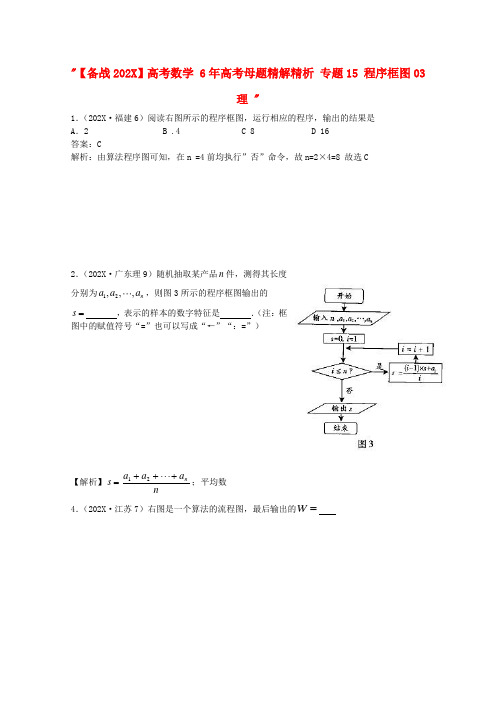 高考数学 6年高考母题精解精析 专题15 程序框图03 理