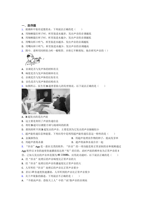 (压轴题)初中物理八年级上册第二章《声现象》测试题(含答案解析)(2)