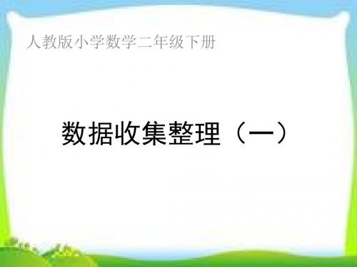 新人教版二年级数学下册数据收集整理(一)课件