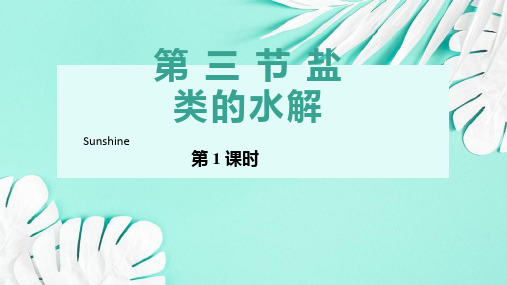 第三章 第三节第1课时 盐类的水解  课件  2023-2024学年高二上学期