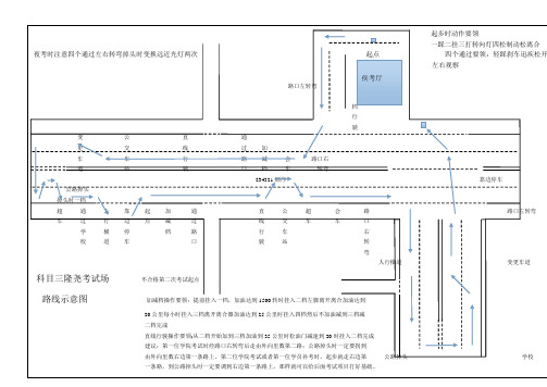 最新科目三隆尧考场路线示意图