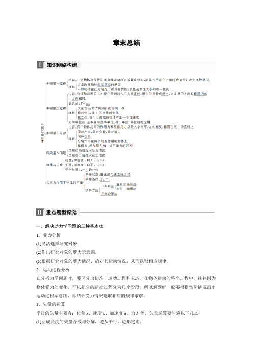 高中物理必修1精品学案第三章章末总结