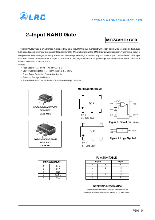MC74VHC1G00DFT2中文资料