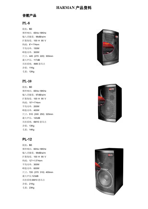 哈曼产品资料(全)