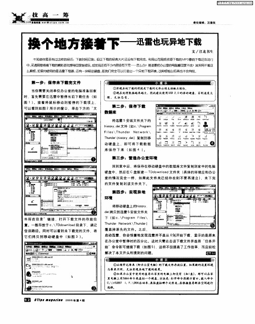 换个地方接着下——迅雷也玩异地下载