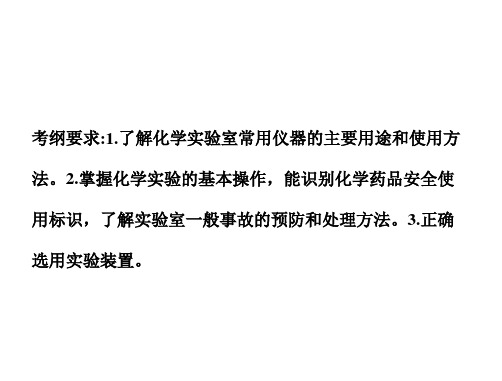 2021届高考新课改化学一轮复习课件：全程考点透析(29)化学实验常用仪器及基本操作