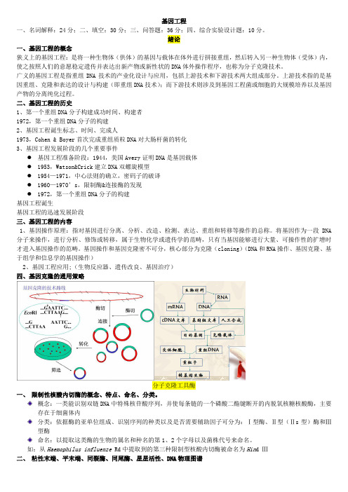 基因工程复习资料