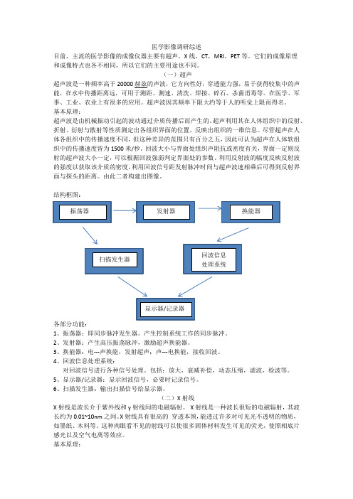 超声,CT,MRI,PET,SPECT,医学影像调研综述