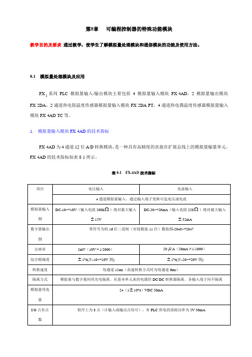 三菱模拟量模块_fx_4ad_plc网络