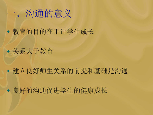 西工大鸿达补习学校师生沟通的艺术xin.ppt