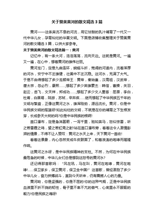 关于赞美黄河的散文精选3篇