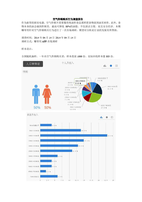 空气炸锅购买行为调查报告