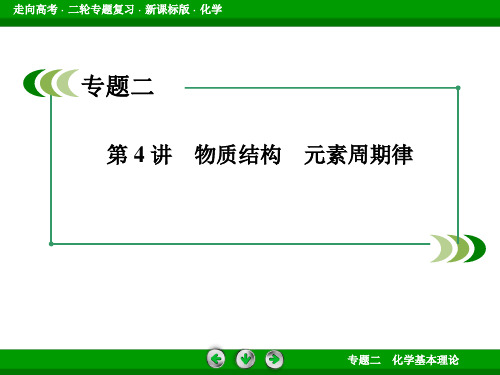 【走向高考 新课标】高三化学二轮专题精讲课件(高考导航+热点题型+高频考点)：物质结构 元素周期律