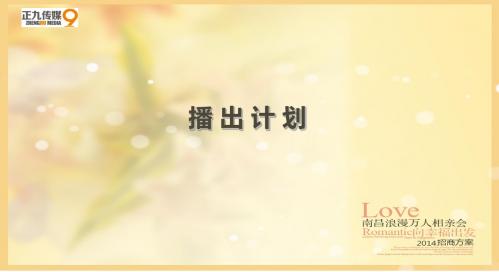 宜春万人相亲会播出计划活动执行方案_正九策划传媒