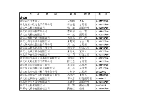 2011年湖北培训班名单