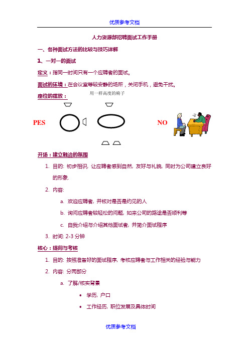 [实用参考]人力资源部招聘面试工作手册