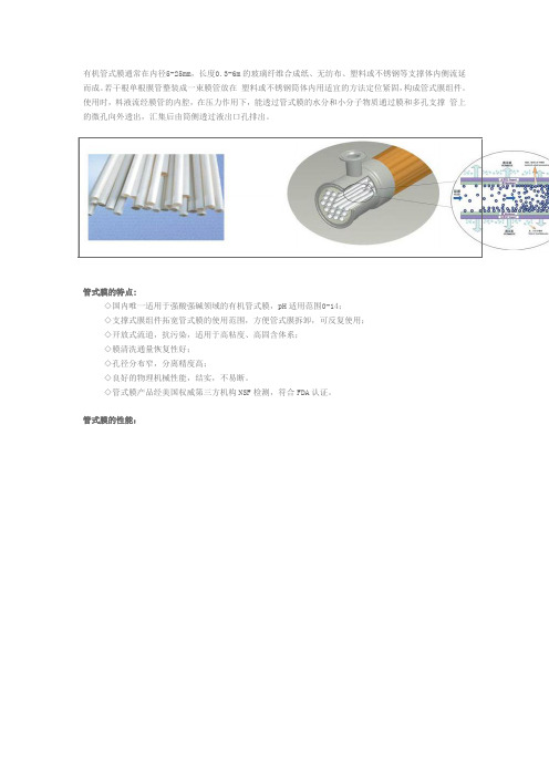 有机管式膜 Microsoft Word 文档