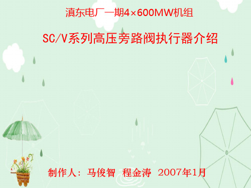 滇东电厂一期MW机组 SCV系列高压旁路阀执行器介绍