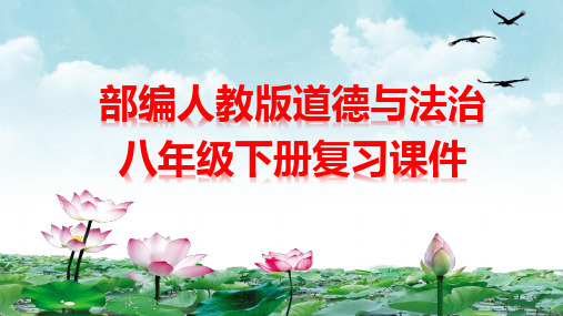 人教部编版八年级下册道德与法治总复习知识点课件(共89张PPT)