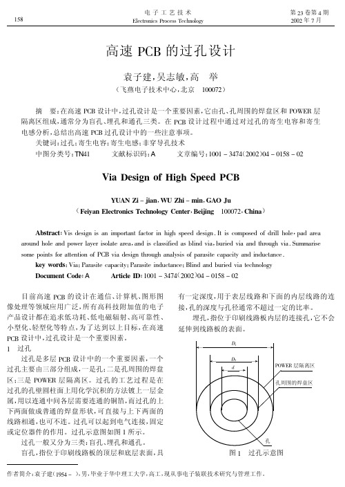 高速pcb的过孔设计