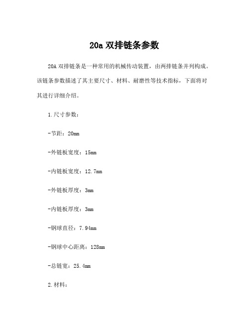 20a双排链条参数