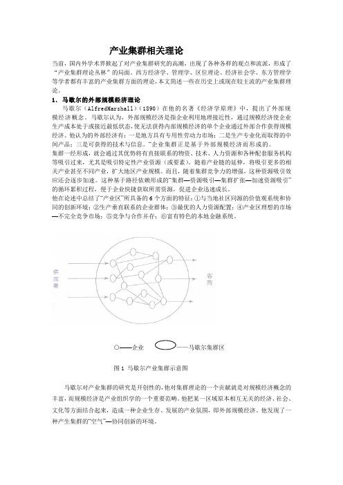 产业集群相关理论